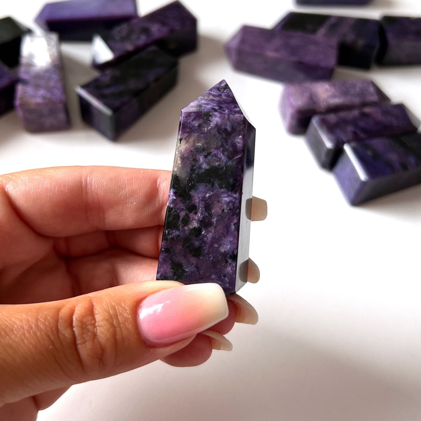 Charoite Mini Obelisk | Origin Russia | Transformation | Transmutation Crystal | Relaxation - Sole Luna