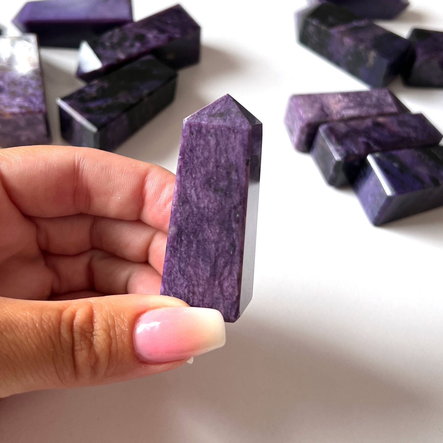 Charoite Mini Obelisk | Origin Russia | Transformation | Transmutation Crystal | Relaxation - Sole Luna