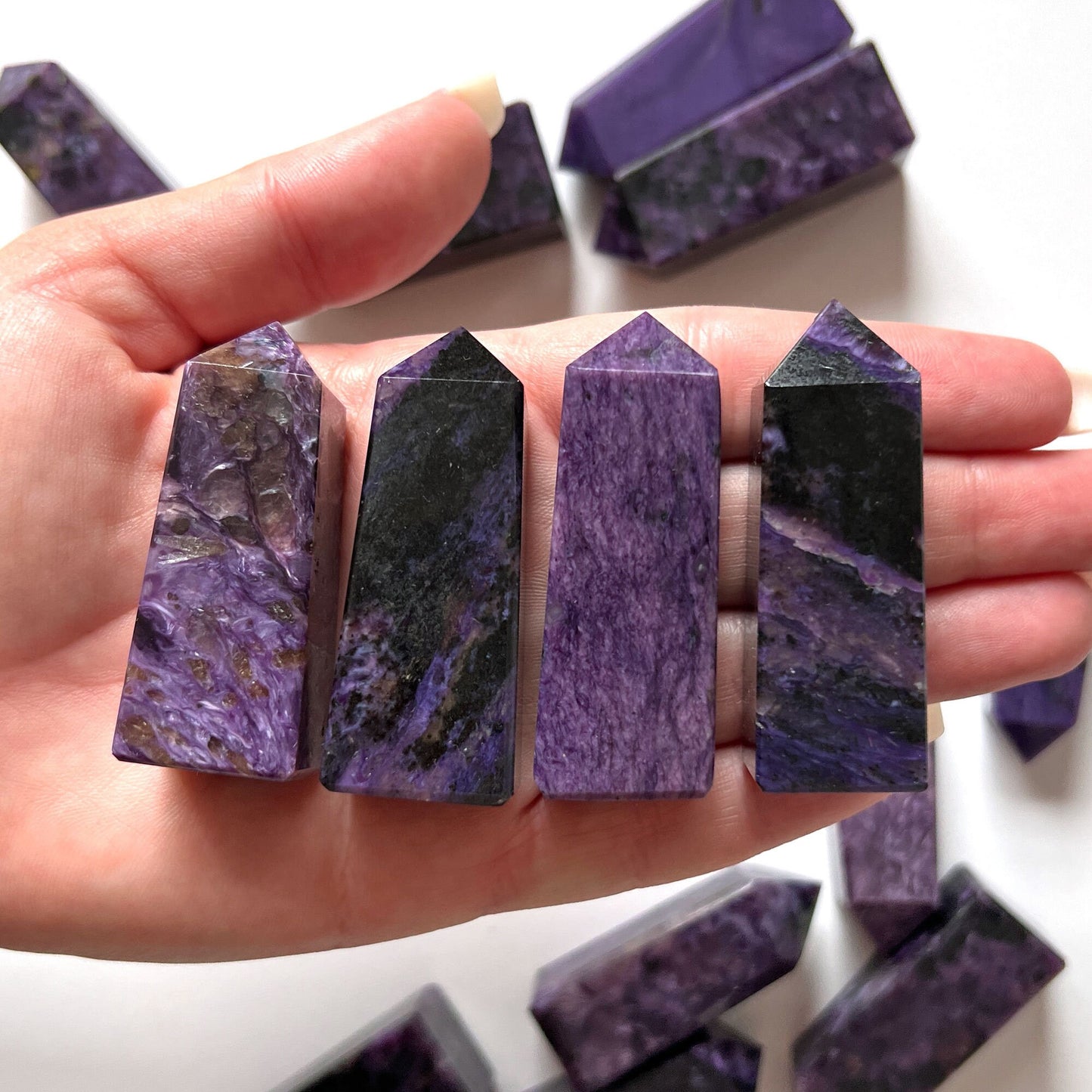 Charoite Mini Obelisk | Origin Russia | Transformation | Transmutation Crystal | Relaxation - Sole Luna