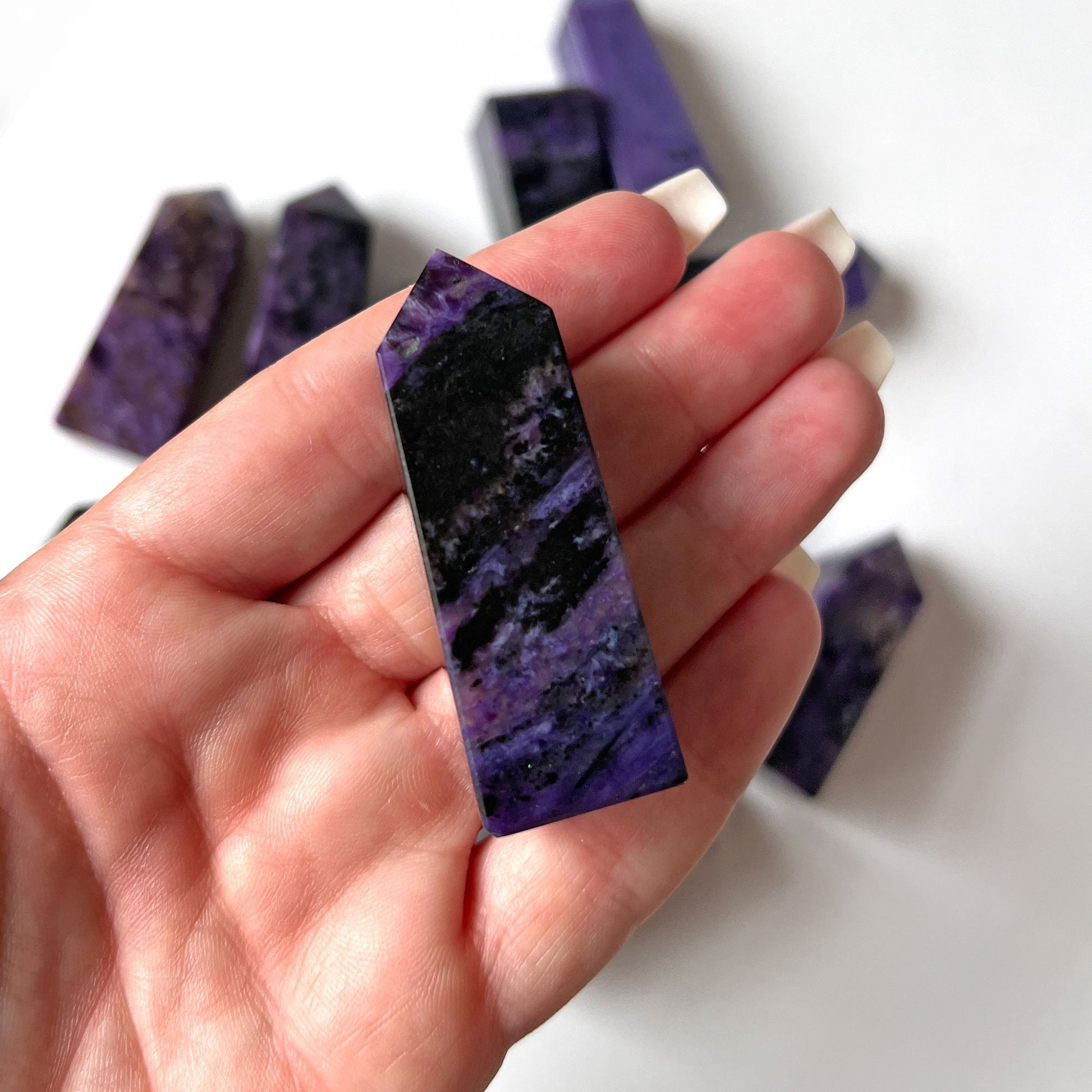 Charoite Mini Obelisk | Origin Russia | Transformation | Transmutation Crystal | Relaxation - Sole Luna