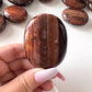 Red Tiger's Eye Palm Stone | Protection Crystal | Self-Esteem | Motivation | Energy | Sex Drive - Sole Luna