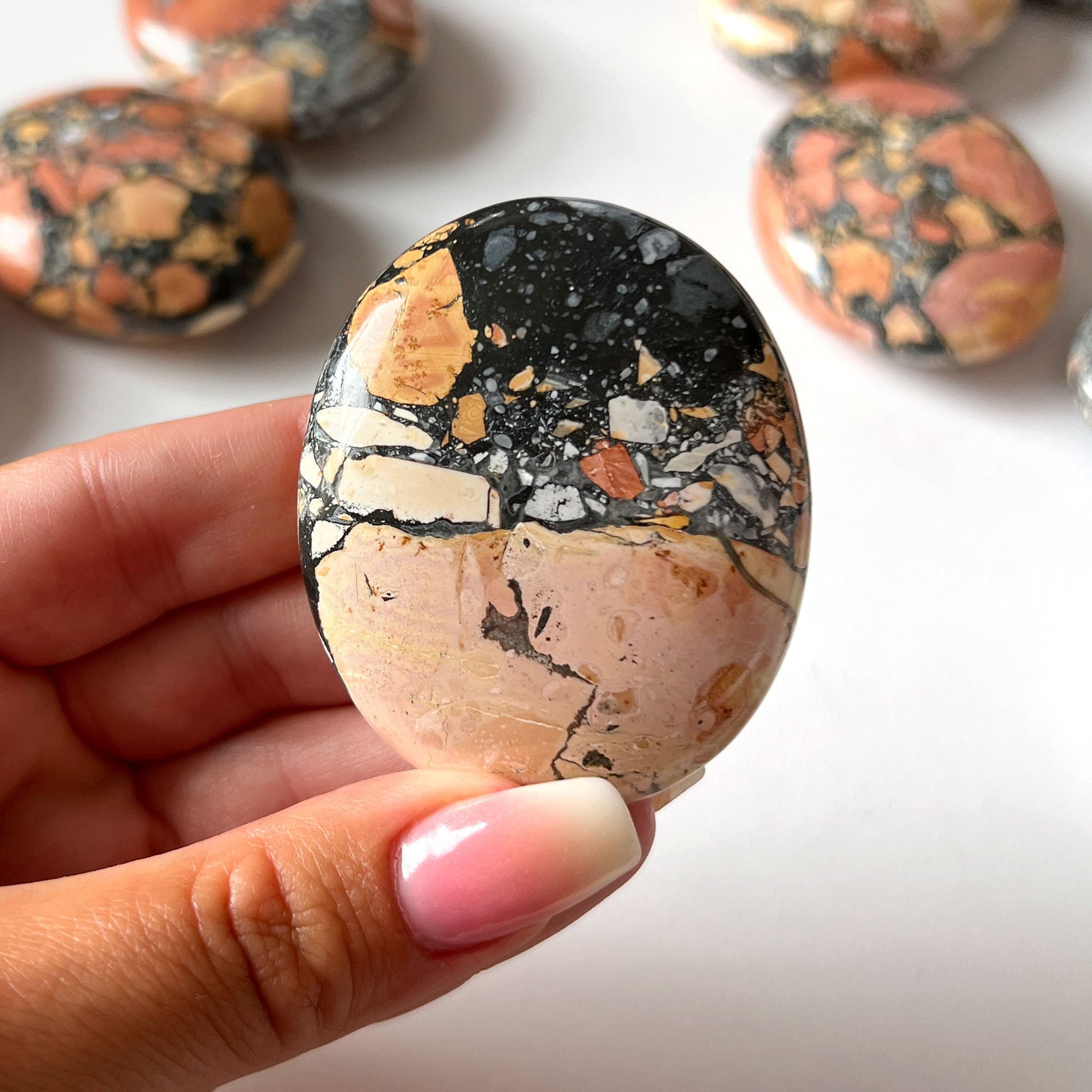 Maligano Jasper Palm Stone from Indonesia | Astral Travel + Dream Recall | Stabilizing - Sole Luna