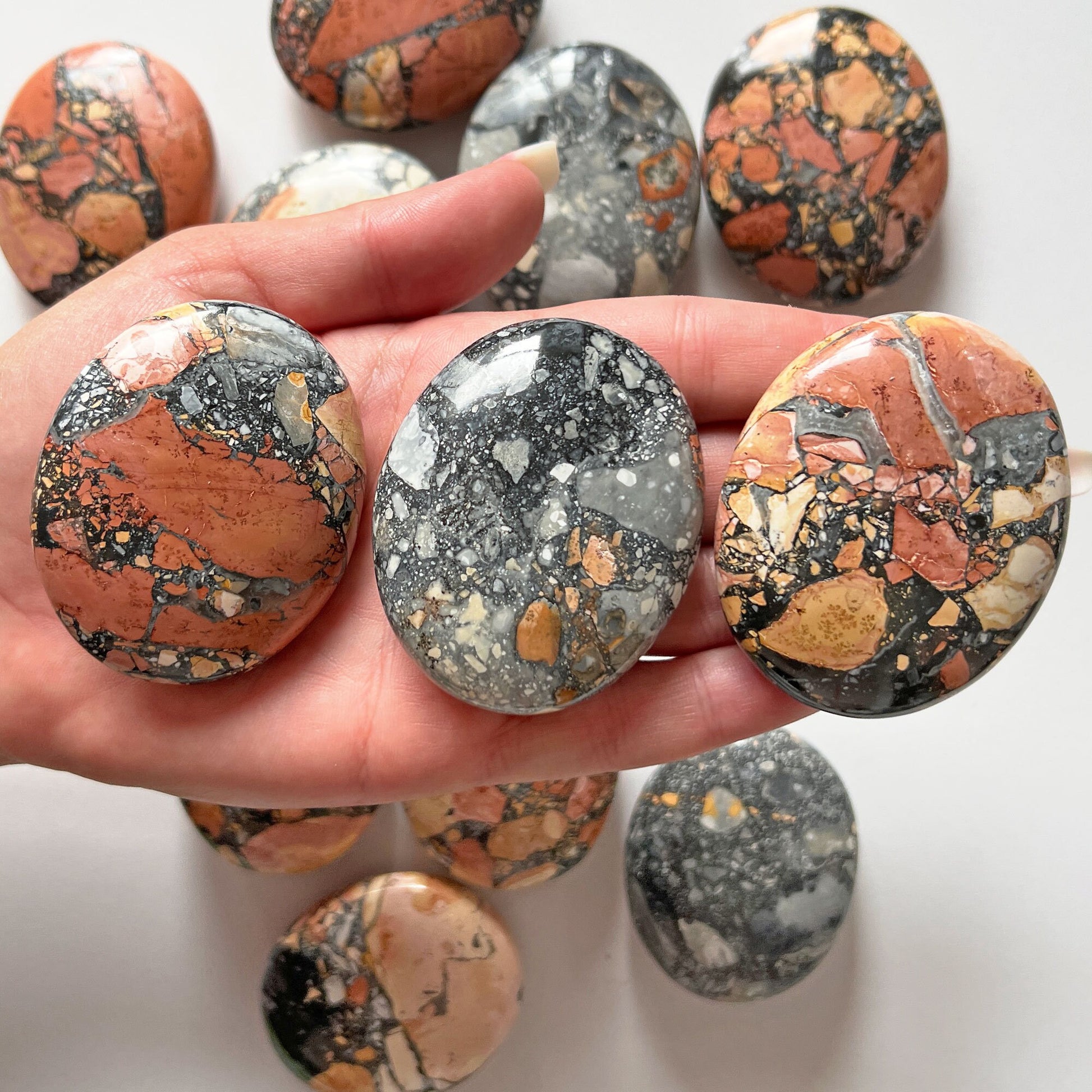 Maligano Jasper Palm Stone from Indonesia | Astral Travel + Dream Recall | Stabilizing - Sole Luna