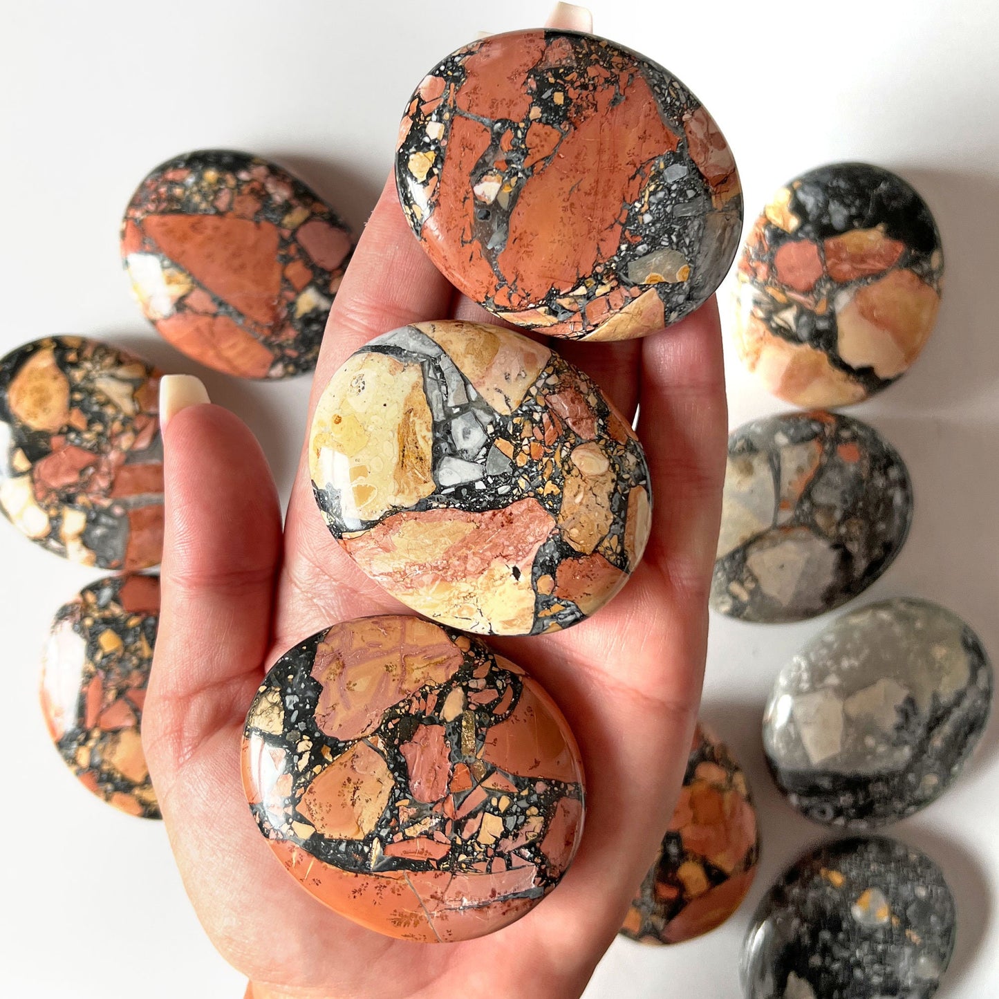 Maligano Jasper Palm Stone from Indonesia | Astral Travel + Dream Recall | Stabilizing - Sole Luna