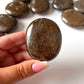 Bronzite Palm Stone | Protection from Negativity  | Stress Relief | Inner Stability | Self-forgiveness | Grounding | Determination - Sole Luna