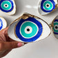Evil Eye Painted Shell Dish | Jewelry Dish | Shell Dish | Crystal Holder Dish | Protection | Block Negativity | Atlantic Surf Clam - Sole Luna