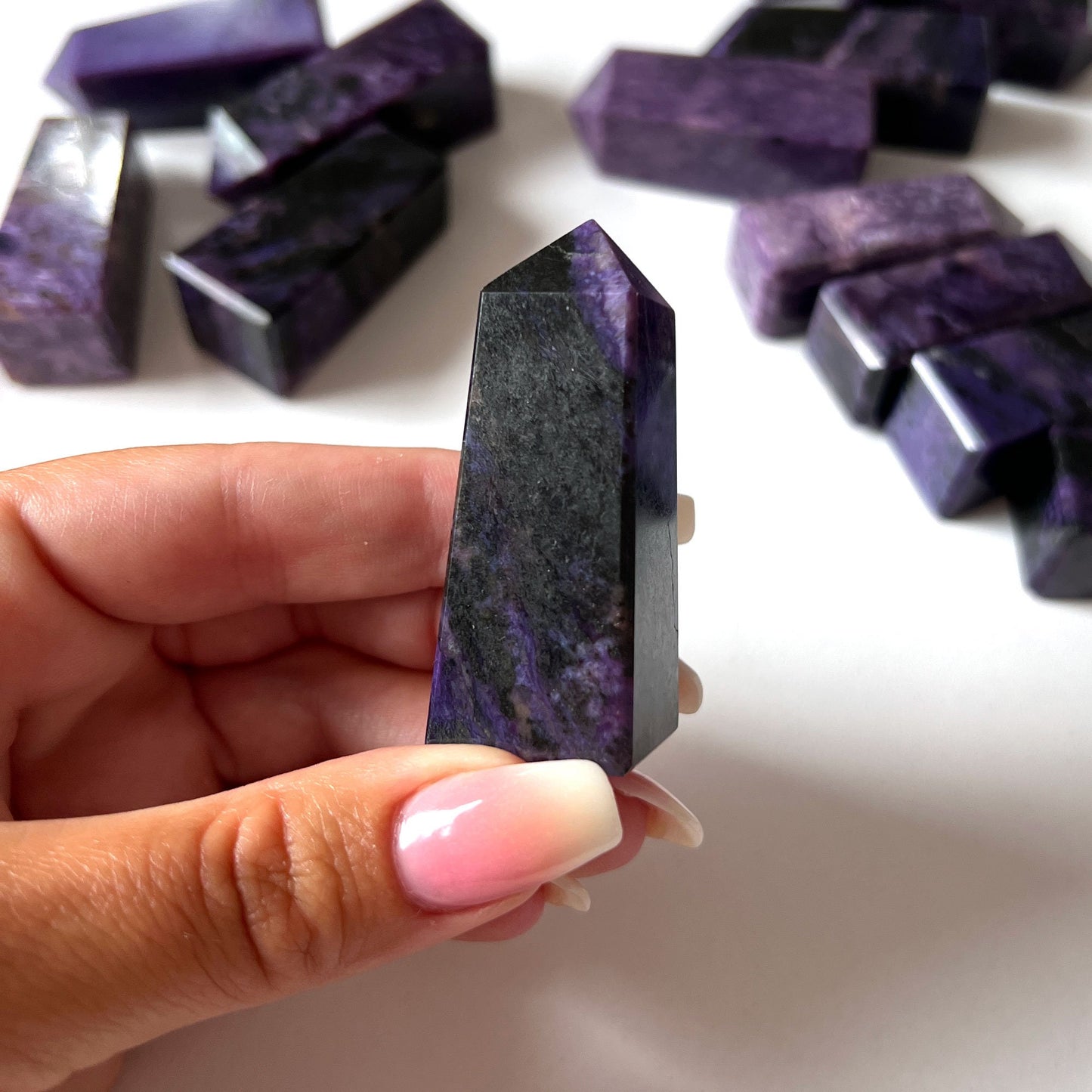 Charoite Mini Obelisk | Origin Russia | Transformation | Transmutation Crystal | Relaxation - Sole Luna