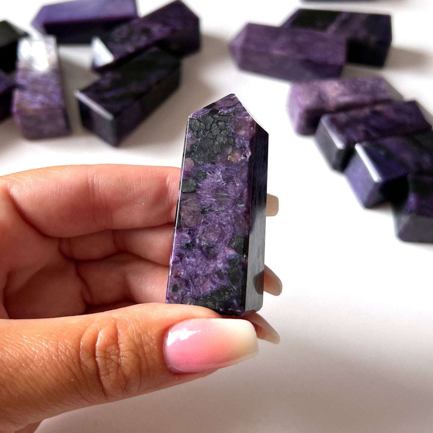 Charoite Mini Obelisk | Origin Russia | Transformation | Transmutation Crystal | Relaxation - Sole Luna