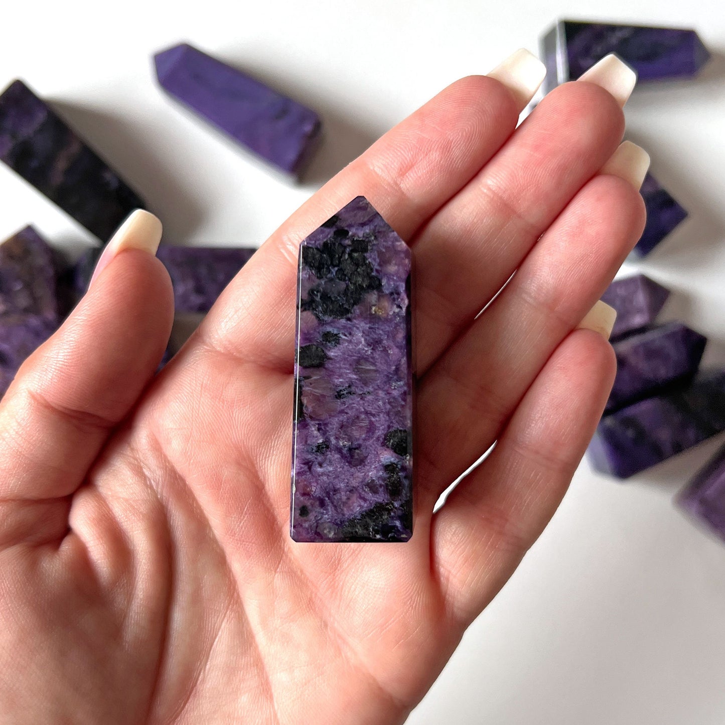 Charoite Mini Obelisk | Origin Russia | Transformation | Transmutation Crystal | Relaxation - Sole Luna