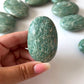 Green Aventurine Palm Stone | Abundance | Good Luck Crystal | Opportunity | Prosperity | Money - Sole Luna